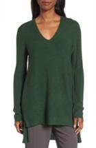 Women's Eileen Fisher High/low Merino Wool Sweater - Green
