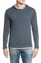 Men's Tailor Vintage Reversible Hooded Jersey T-shirt, Size - Blue