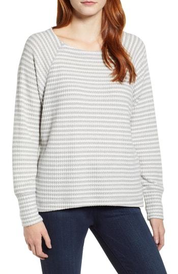 Women's Caslon Cozy Thermal Dolman Top - Grey