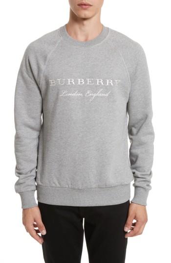 Men's Burberry Taydon Abyqi Sweatshirt, Size - Grey