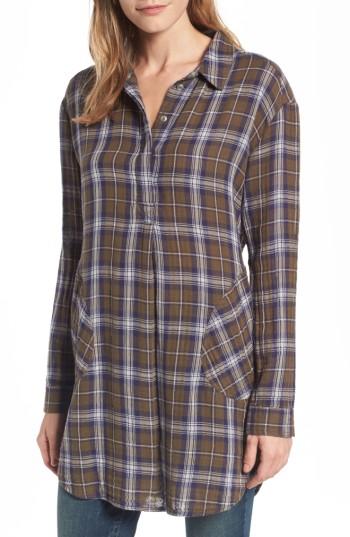 Women's Caslon Plaid Tunic - Green