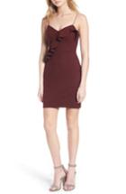 Women's Astr The Label Ruffle Body-con Dress - Burgundy