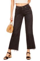 Women's Reformation Fawcett High Waist Crop Jeans - Black