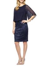 Women's Alex Evenings Sequin Blouson Dress - Blue