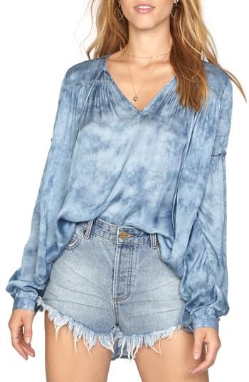Women's Amuse Society Washed Out Top - Blue