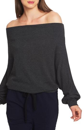 Women's 1.state Off The Shoulder Sweater, Size - Grey