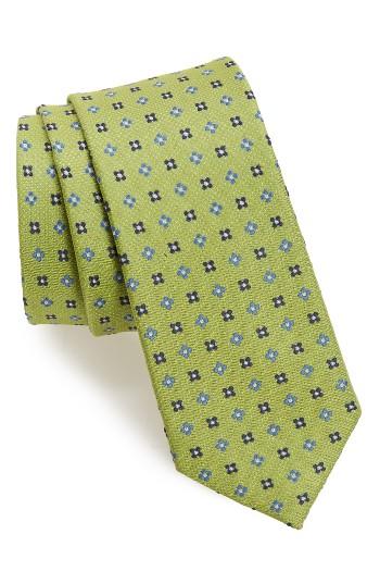 Men's Nordstrom Men's Shop Neat Silk Tie, Size - Green