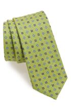 Men's Nordstrom Men's Shop Neat Silk Tie, Size - Green