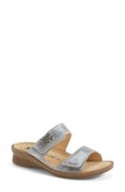 Women's Mephisto 'bregalia' Metallic Leather Sandal M - Metallic