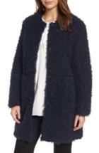 Women's Via Spiga Reversible Faux Fur Coat - Blue