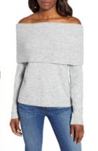 Women's Caslon Convertible Cowl Neck Sweater - Grey