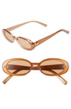 Women's Le Specs Outta Love 49mm Cat Eye Sunglasses - Caramel
