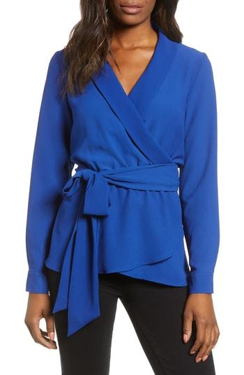 Women's Gibson Wrap Blouse, Size - Blue