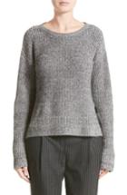 Women's Fabiana Filippi Herringbone Stitch Wool Blend Sweater Us / 40 It - Grey