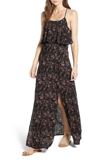 Women's Lira Clothing Bellevue Ruffle Maxi Dress - Black