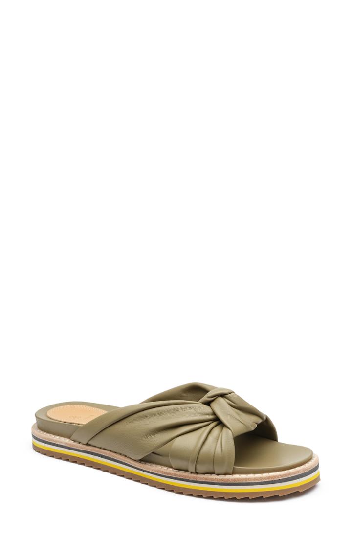 Women's Bill Blass Padget Knotted Slide Sandal M - Beige