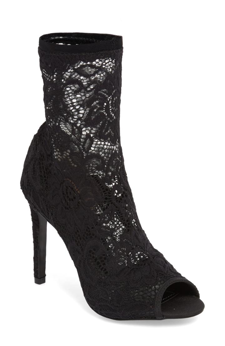 Women's Charles By Charles David Imaginary Lace Sock Bootie .5 M - Black