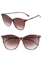 Women's Bottega Veneta 57mm Cat Eye Sunglasses - Red