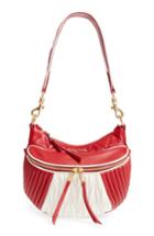 Miu Miu Small Rider Matelasse Leather Shoulder Bag - Red