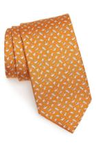 Men's Salvatore Ferragamo Ever Print Silk Tie, Size - Orange