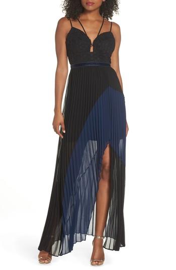 Women's Foxiedox Nealea Pleat Chiffon Gown - Black