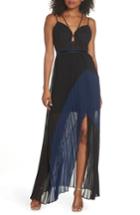 Women's Foxiedox Nealea Pleat Chiffon Gown - Black