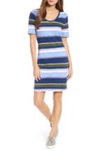 Women's Tommy Bahama Stripe Scoop Neck Dress - Blue