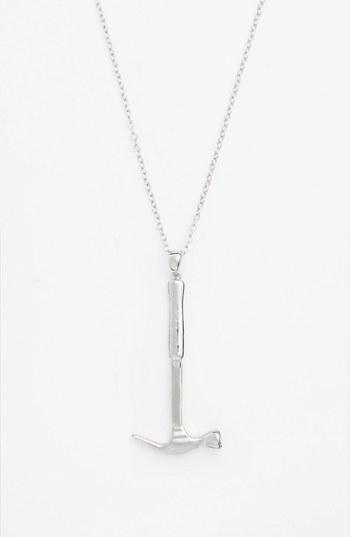 Mateo Bijoux 'hammer' Sterling Silver Pendant Necklace Silver