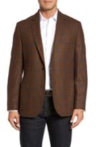 Men's Flynt Classic Fit Windowpane Wool Sport Coat L - Metallic