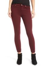 Women's 7 For All Mankind Raw Hem Ankle Skinny Jeans - Red