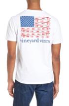 Men's Vineyard Vines Fishing Flag Graphic Pocket T-shirt - White