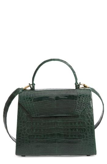 Nancy Gonzalez Medium Lily Genuine Crocodile Crossbody Bag - Green