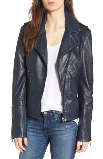 Women's Bernardo Lirio Moto Jacket - Blue