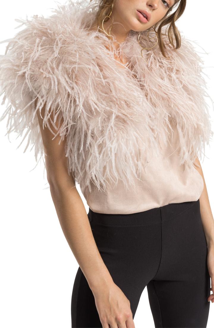 Women's Bubish Berlin Ostrich Feather Bolero