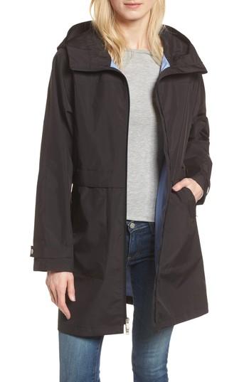 Women's Kristen Blake Pearl Cloth Hooded Jacket - Black