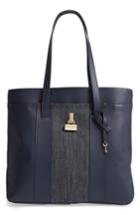 Ed Ellen Degeneres Brody Leather Tote - Blue