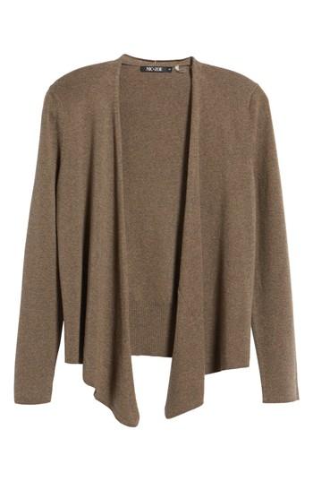 Women's Nic+zoe 4-way Convertible Three Quarter Sleeve Cardigan - Brown