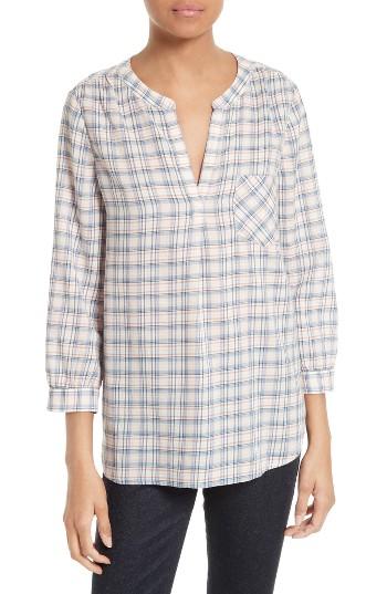 Women's Joie Dacia Plaid Split Neck Top