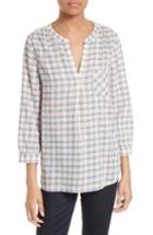 Women's Joie Dacia Plaid Split Neck Top