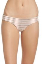 Women's L Space Sandy Stripe Bikini Bottoms - White