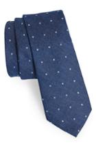 Men's Nordstrom Men's Shop Elrrira Dot Cotton Tie, Size - Blue