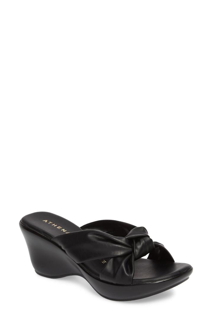 Women's Athena Alexander Soraya Wedge Sandal .5 M - Black