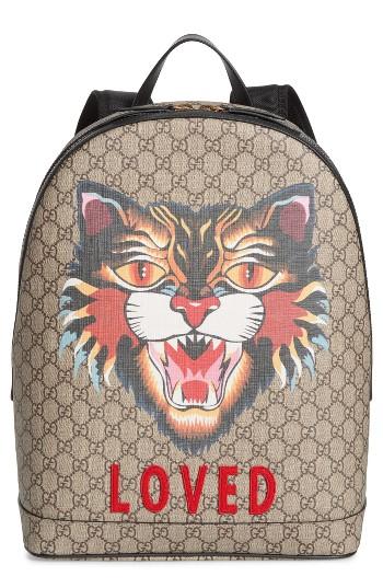 Men's Gucci Bestiary Backpack - Beige
