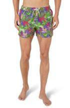 Men's Topman Jungle Print Swim Trunks /x-large - Purple