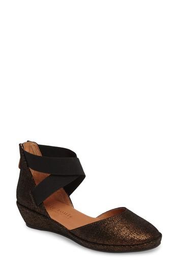 Women's Gentle Souls By Kenneth Cole 'noa' Elastic Strap D'orsay Sandal M - Metallic