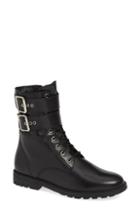 Women's Black Suede Studio Keri Combat Boot M - Black