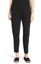 Women's Eileen Fisher Slouchy Silk Crepe Ankle Pants