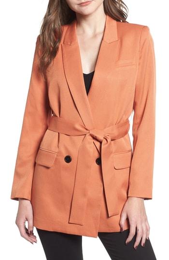 Women's Mural Belted Blazer - Brown