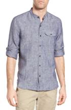 Men's Michael Bastian Band Collar Linen Sport Shirt