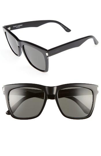 Women's Saint Laurent Devon 55mm Sunglasses - Black/ Grey